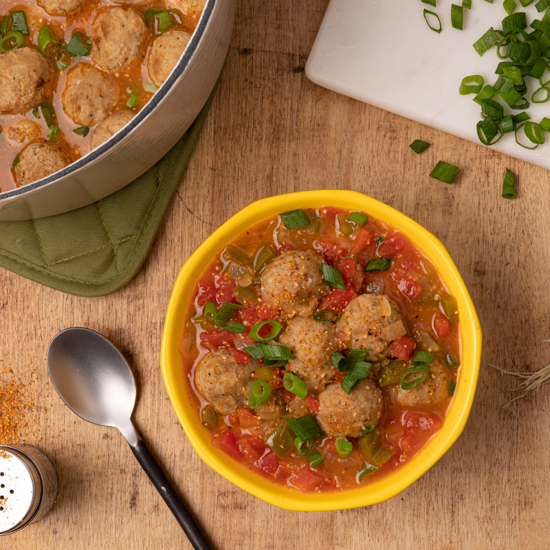 Meatball Gumbo Soup - Recipe from Farm Rich