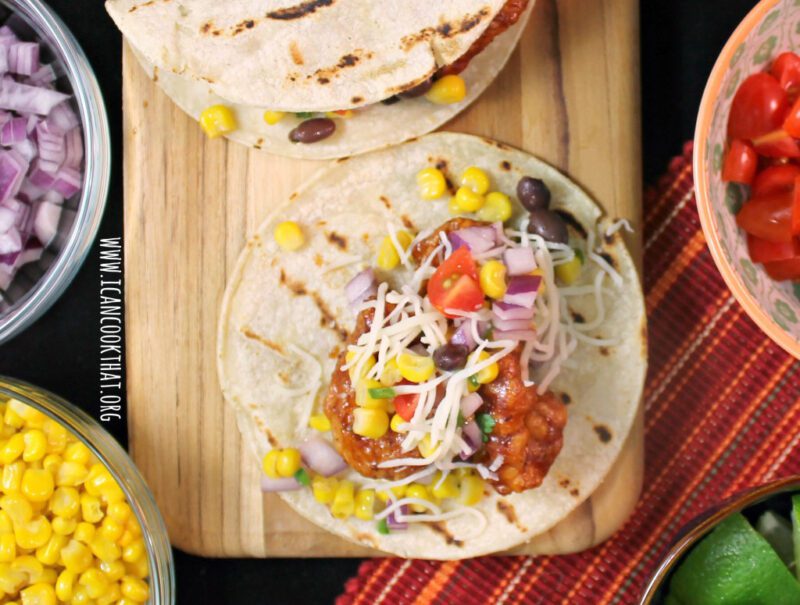 BBQ Chicken Tacos with Corn Salsa