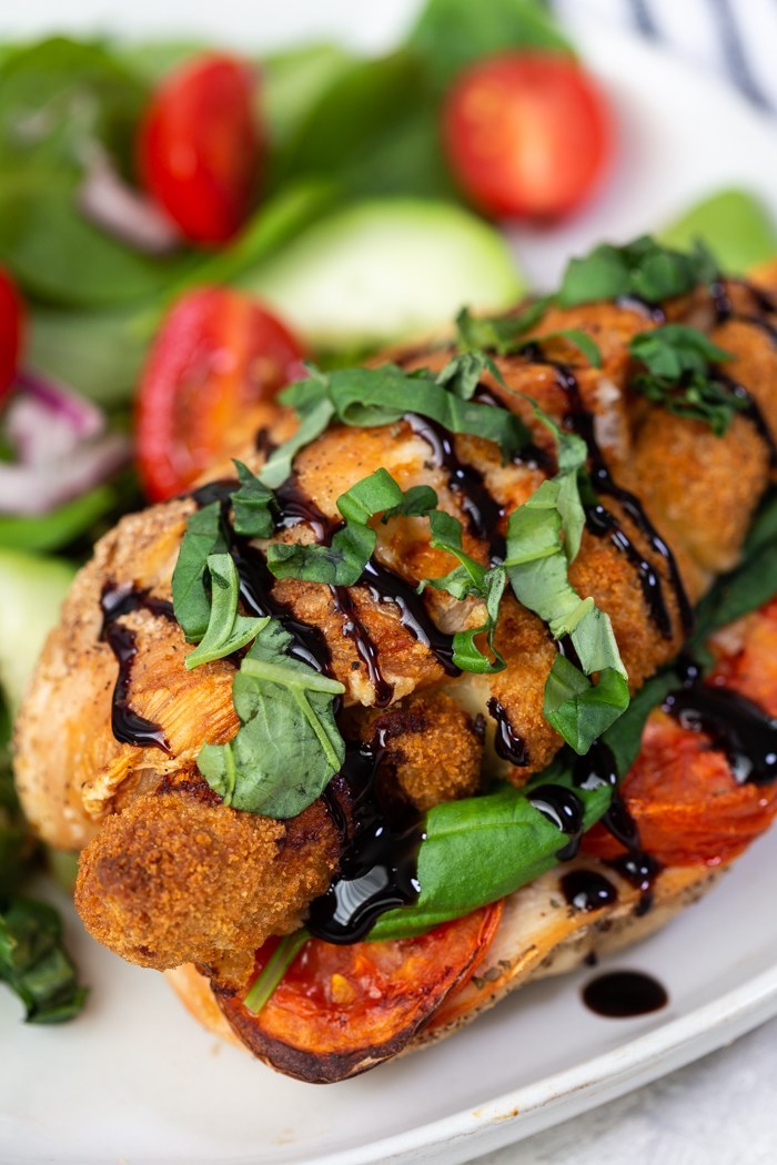 Air Fryer Caprese Stuffed Chicken Breast