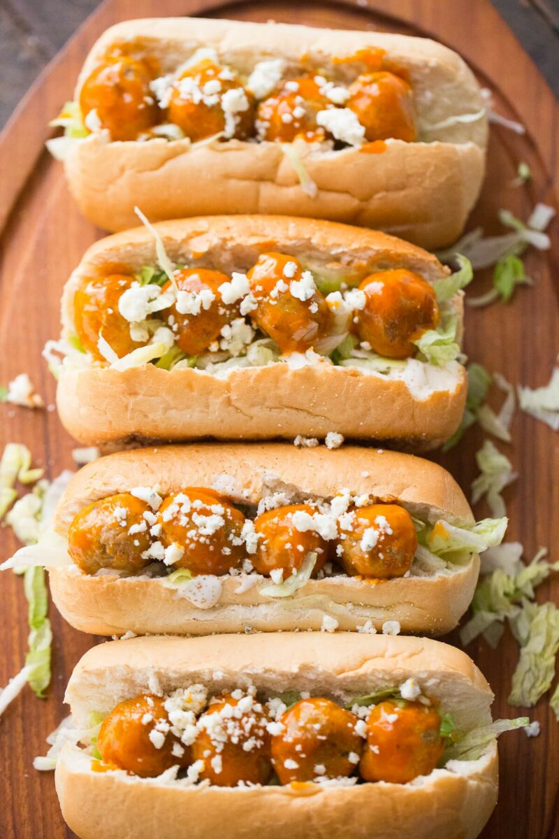 Buffalo Ranch Meatball Subs