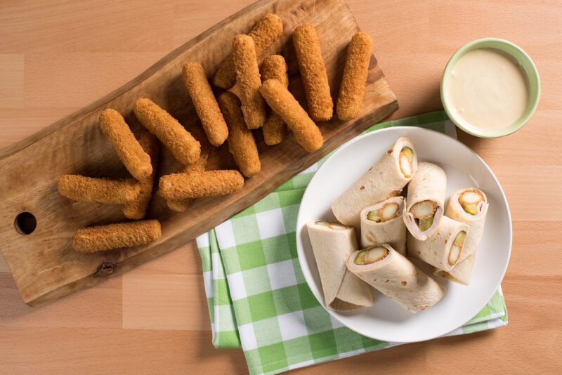 Mozzarella, Turkey and Dill Pickle Roll-Ups