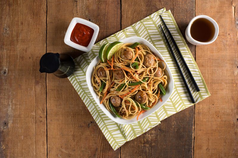 Teriyaki Green Bean Noodle Bowls