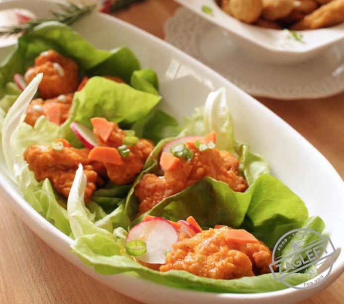 Baked Buffalo Chicken Lettuce Wraps