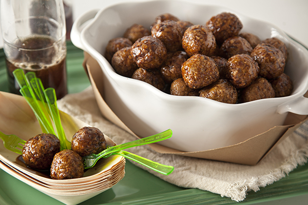 Smoky Cola Glazed Meatballs