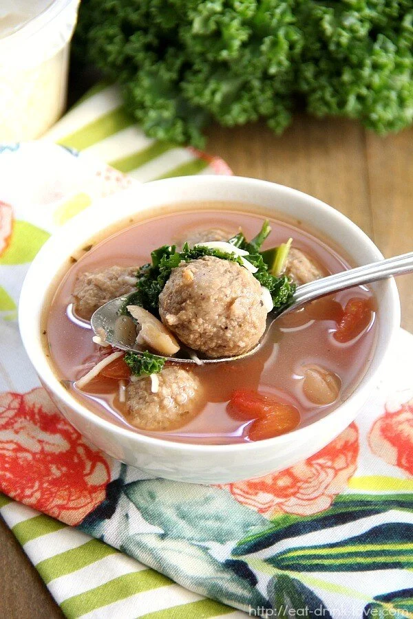 Crockpot Tuscan Meatball Soup | Farmrich