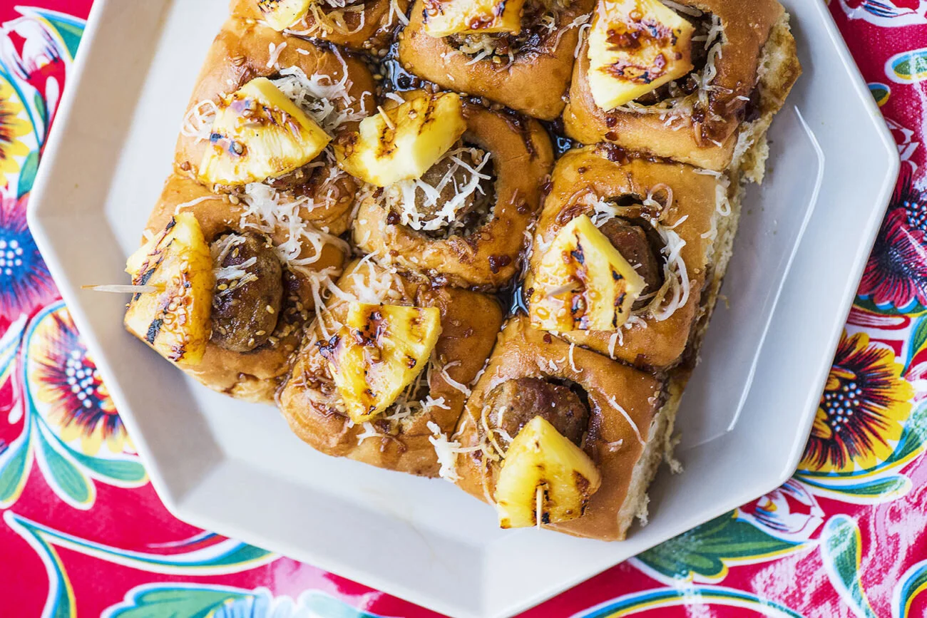 Cheesy Hawaiian Rolls with Meatballs | Farmrich